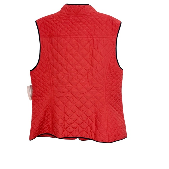 Charter Club Quilted Vest New Coral Size Large - Picture 7 of 7